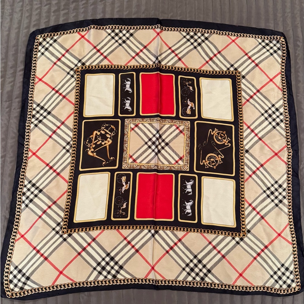 Designer inspired silk scarf